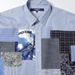 Cotton stripe x patchwork mix