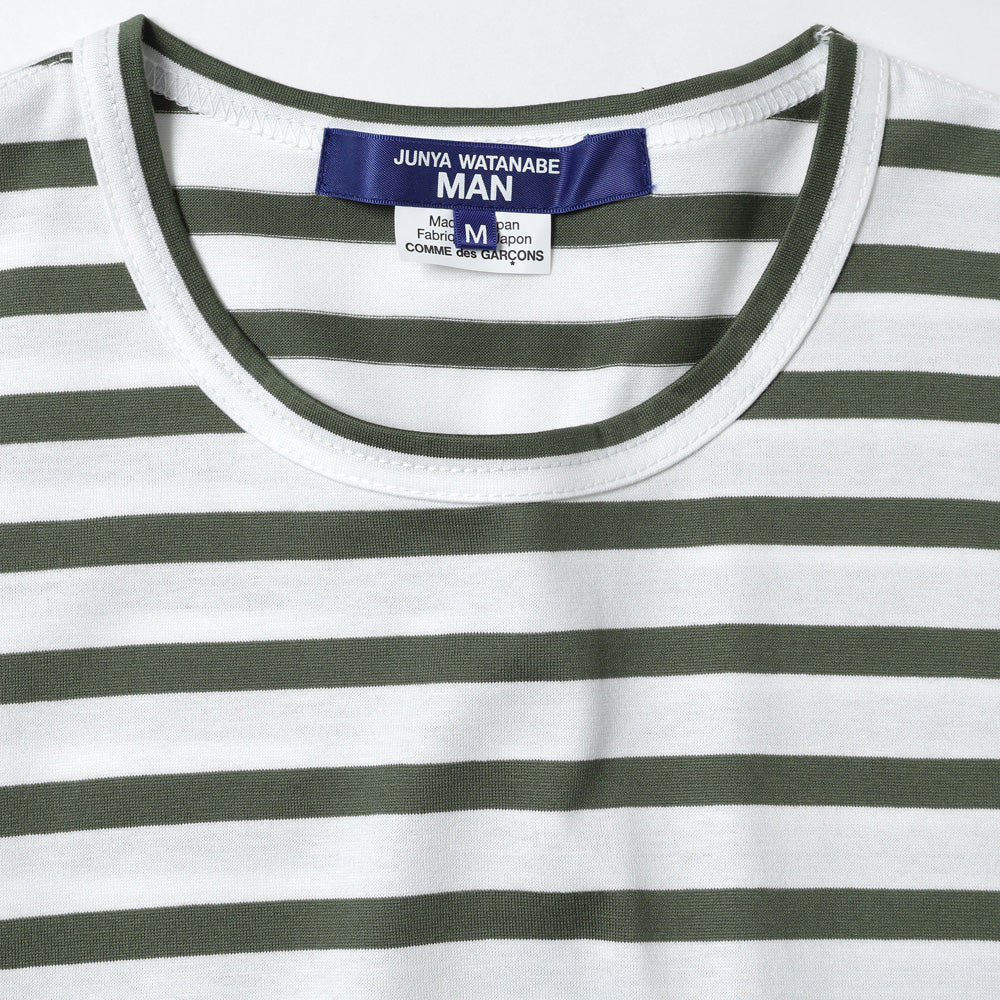JUNYA WATANABE MAN) Cotton Jersey Border T015 (WQ-T015-051