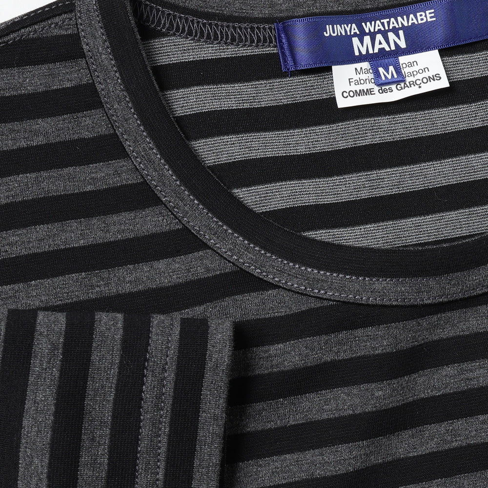 Cotton nylon jersey striped T016