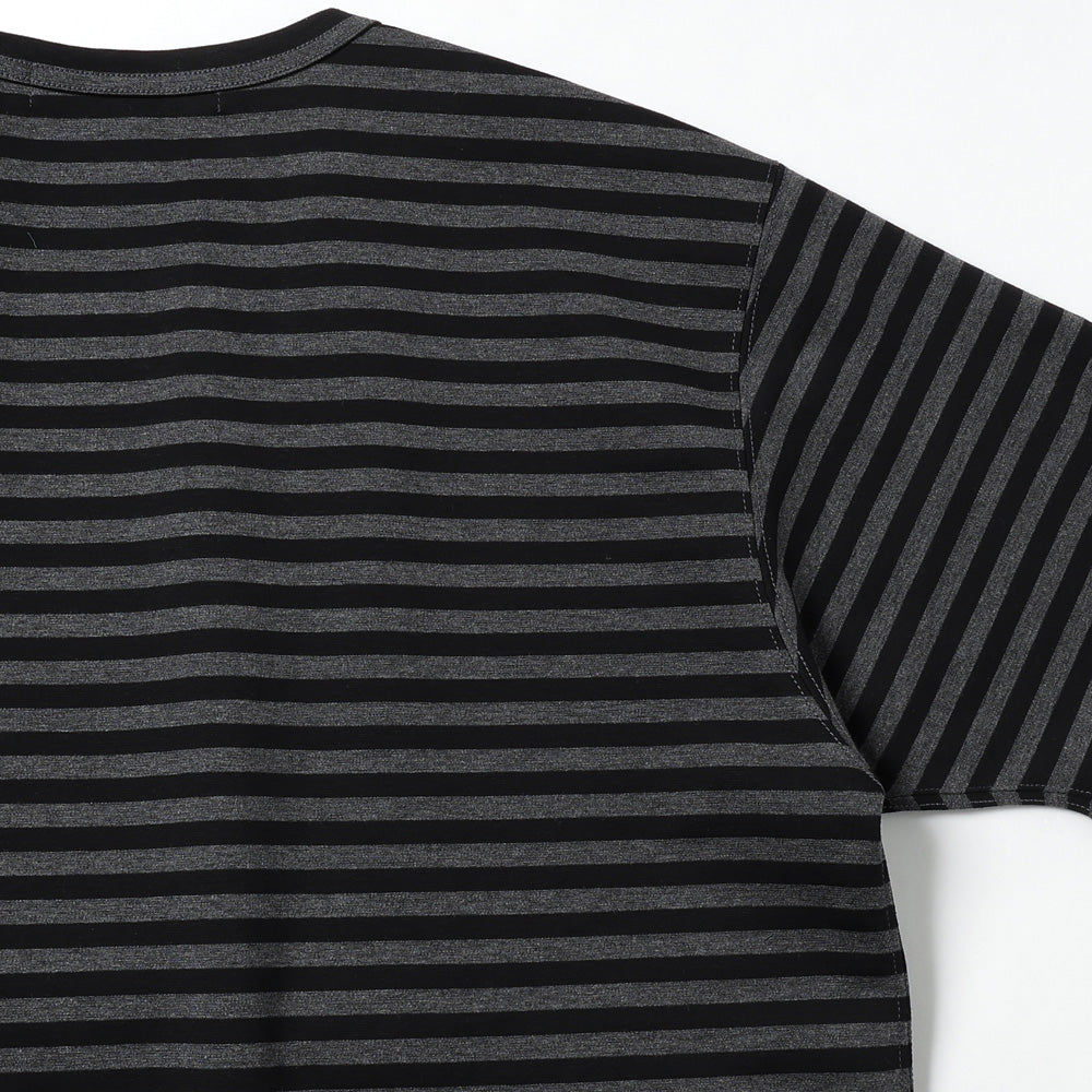 Cotton nylon jersey striped T016