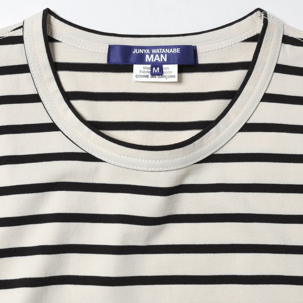 JUNYA WATANABE MAN) 綿天竺ボーダー T018 (WQ-T018-051) | JUNYA