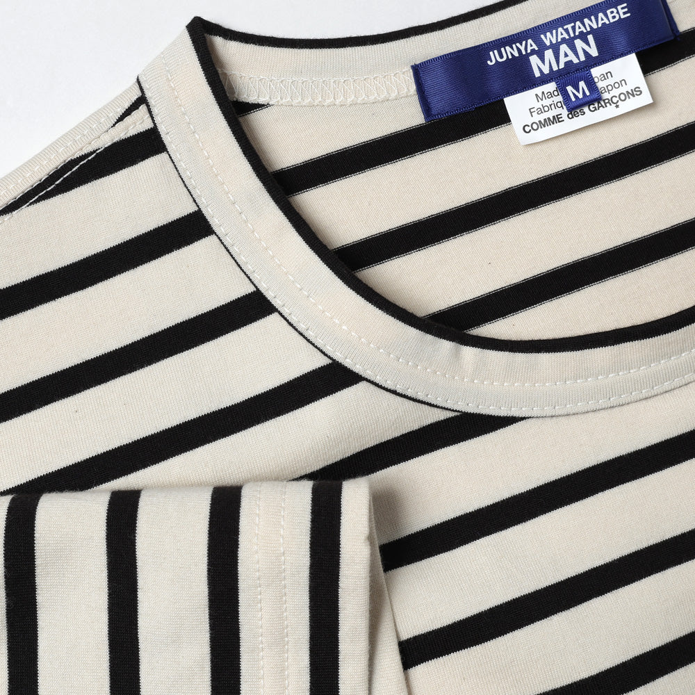 JUNYA WATANABE MAN) 綿天竺ボーダー T018 (WQ-T018-051) | JUNYA