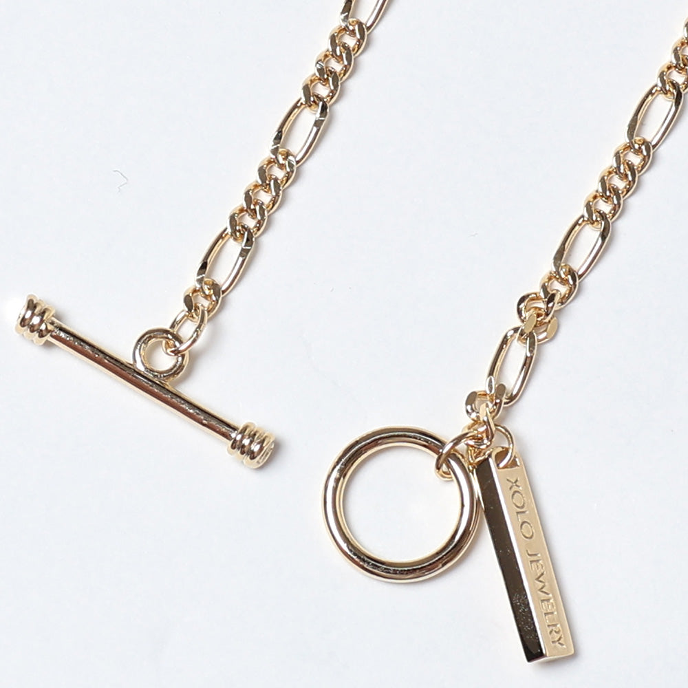 XOLO JEWELRY (ショロ) Figaro Link Necklace -2mm- -Gold- XON049-50G