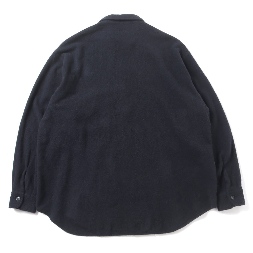 COMOLI) 縮絨ウール ハーフジップシャツ (Y03-02010) | COMOLI
