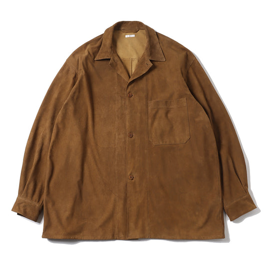 Suede shirt jacket