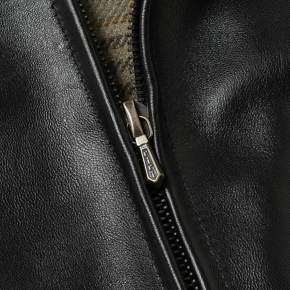 Leather Harrington Jacket