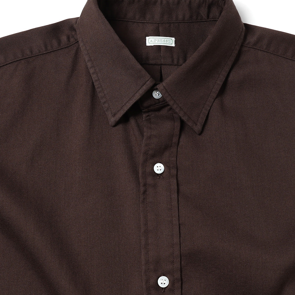 Double Weave Twill Regular Collar Shirt