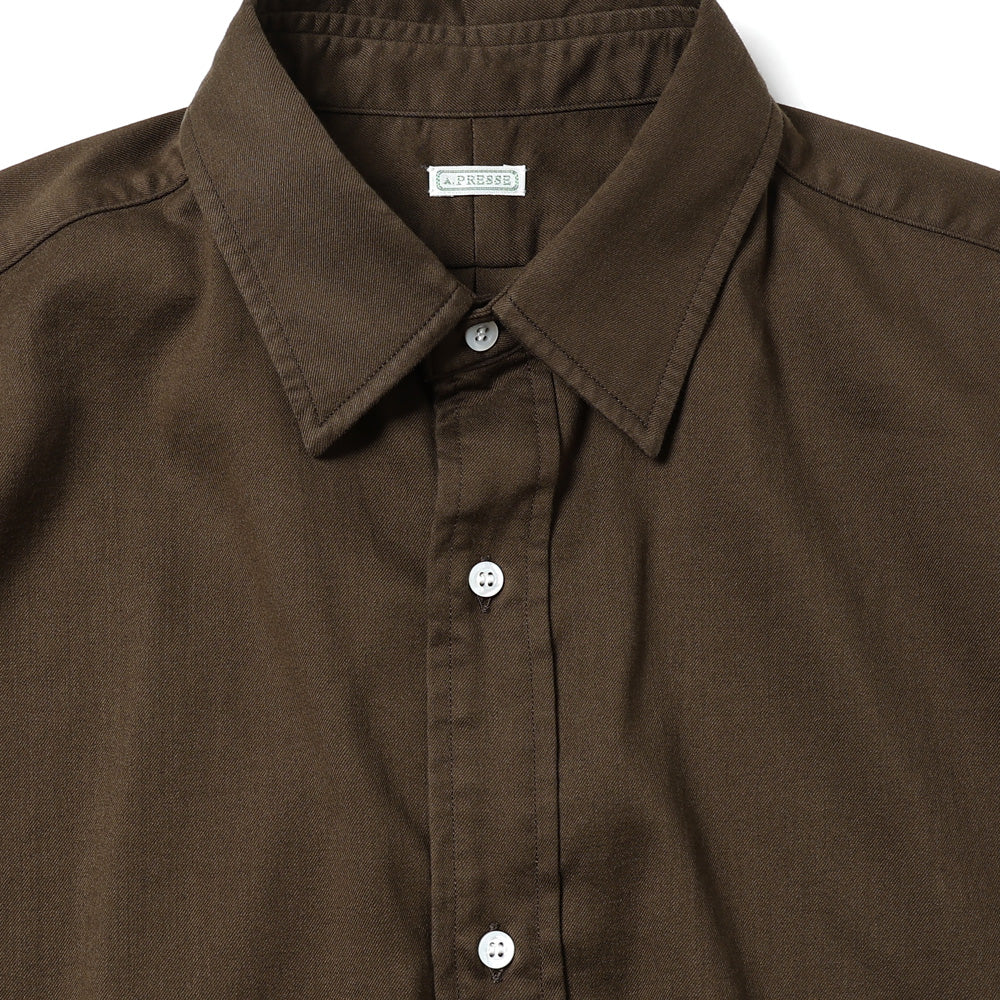 Double Weave Twill Regular Collar Shirt