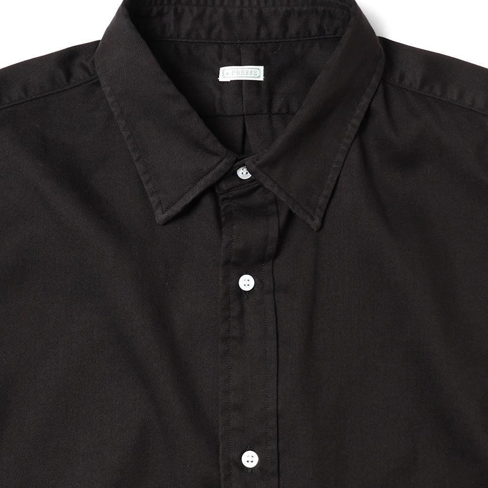 A.PRESSE (ア プレッセ) Double Weave Twill Regular Collar Shirt