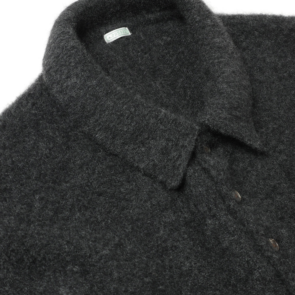 Brushed Cashmere Middle Gauge Polo Collar Sweater