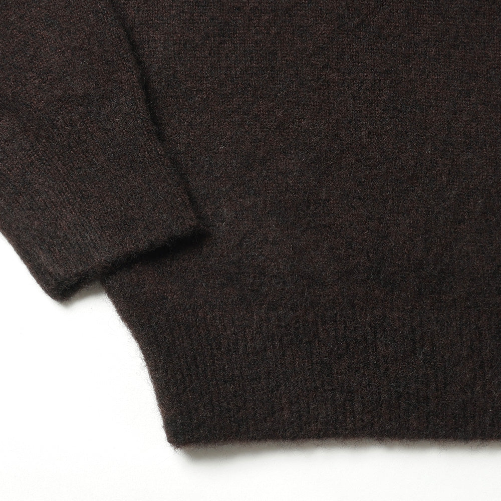 Brushed Cashmere Middle Gauge Polo Collar Sweater