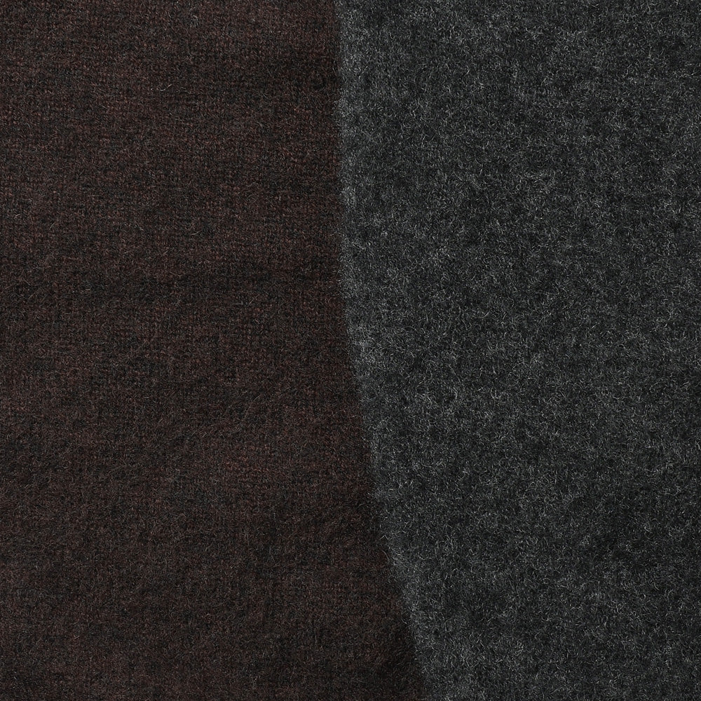 Brushed Cashmere Middle Gauge Polo Collar Sweater