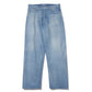 SELVEDGE FADED LIGHT DENIM WIDE PANTS