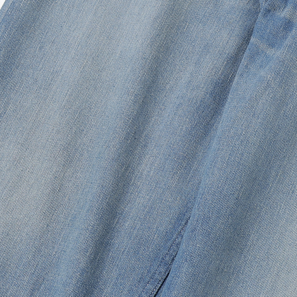 SELVEDGE FADED LIGHT DENIM WIDE PANTS