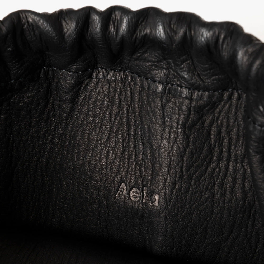 DA76 / DOUBLE FACED DRAWSTRING POUCH : L