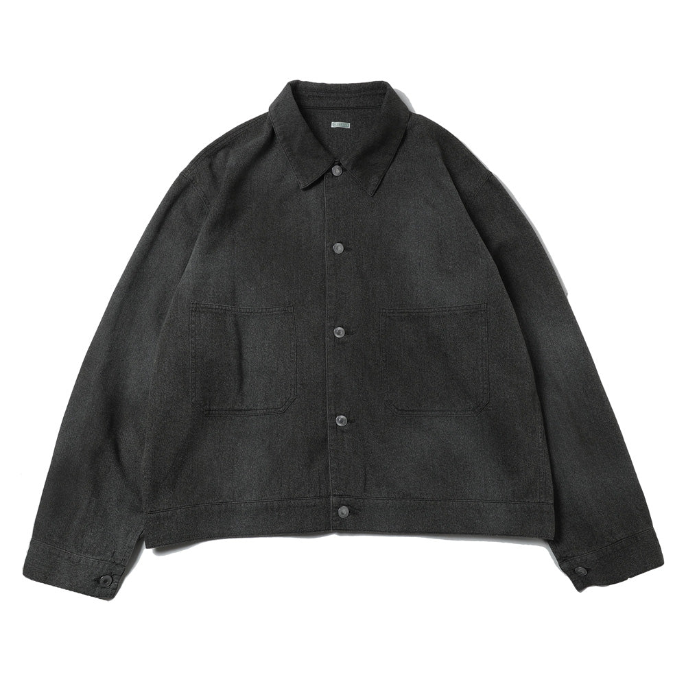 Vintage Black Chambray Work Jacket