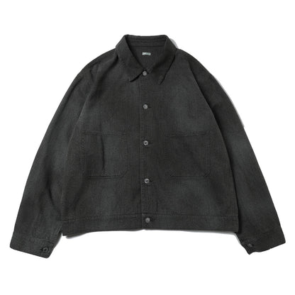 Vintage Black Chambray Work Jacket