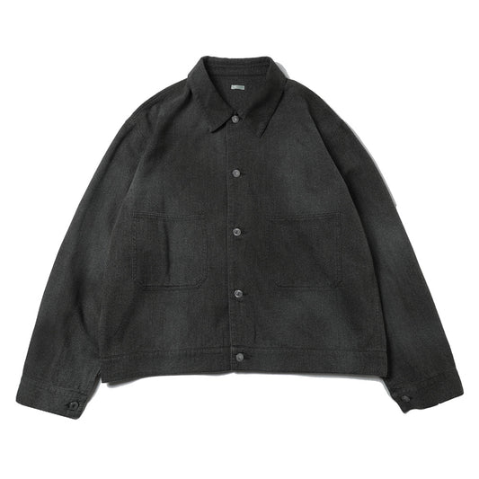 Vintage Black Chambray Work Jacket