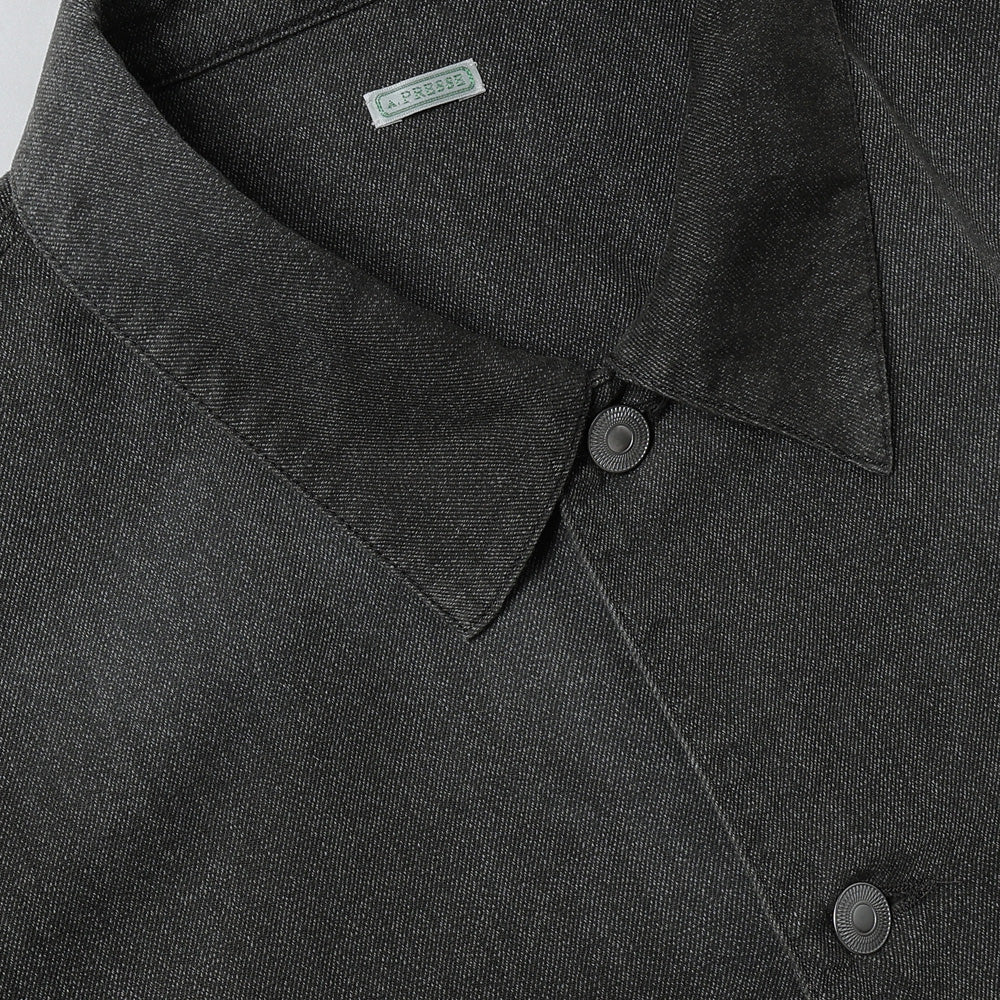 Vintage Black Chambray Work Jacket