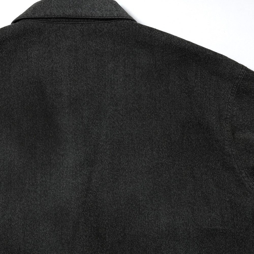 Vintage Black Chambray Work Jacket