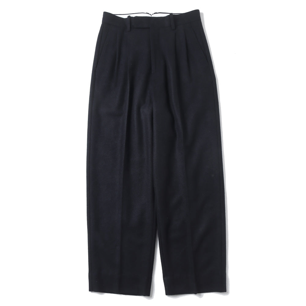 Cashmere Light Flannel Wide Tapered Trousers