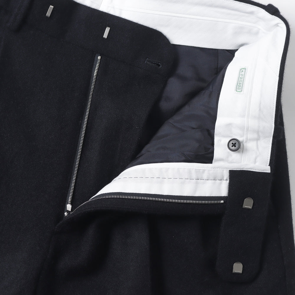 Cashmere Light Flannel Wide Tapered Trousers