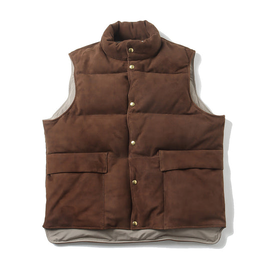 Suede Down Vest