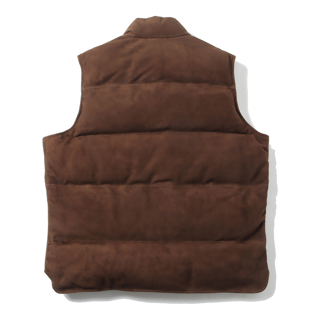 Suede Down Vest