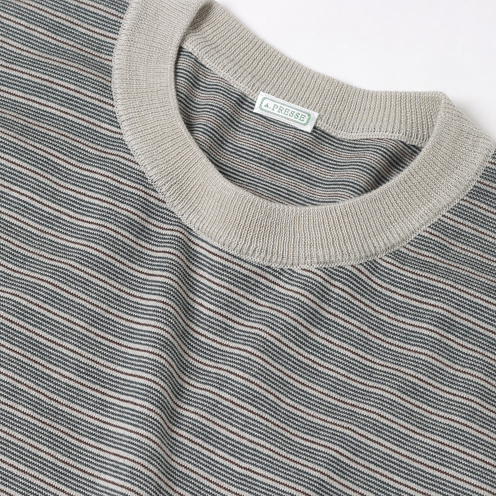 High Gauge S/S Striped T-Shirt