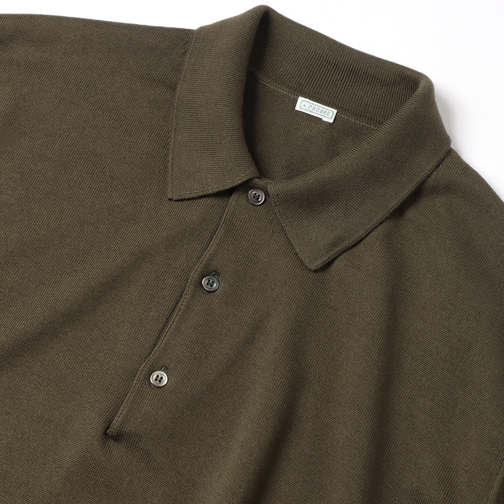 A.PRESSE (ア プレッセ) Cotton Knit S/S Polo Shirts 24SAP-03-09K 