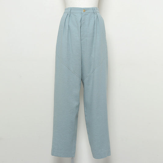 SILK NEP TAPERED PANTS