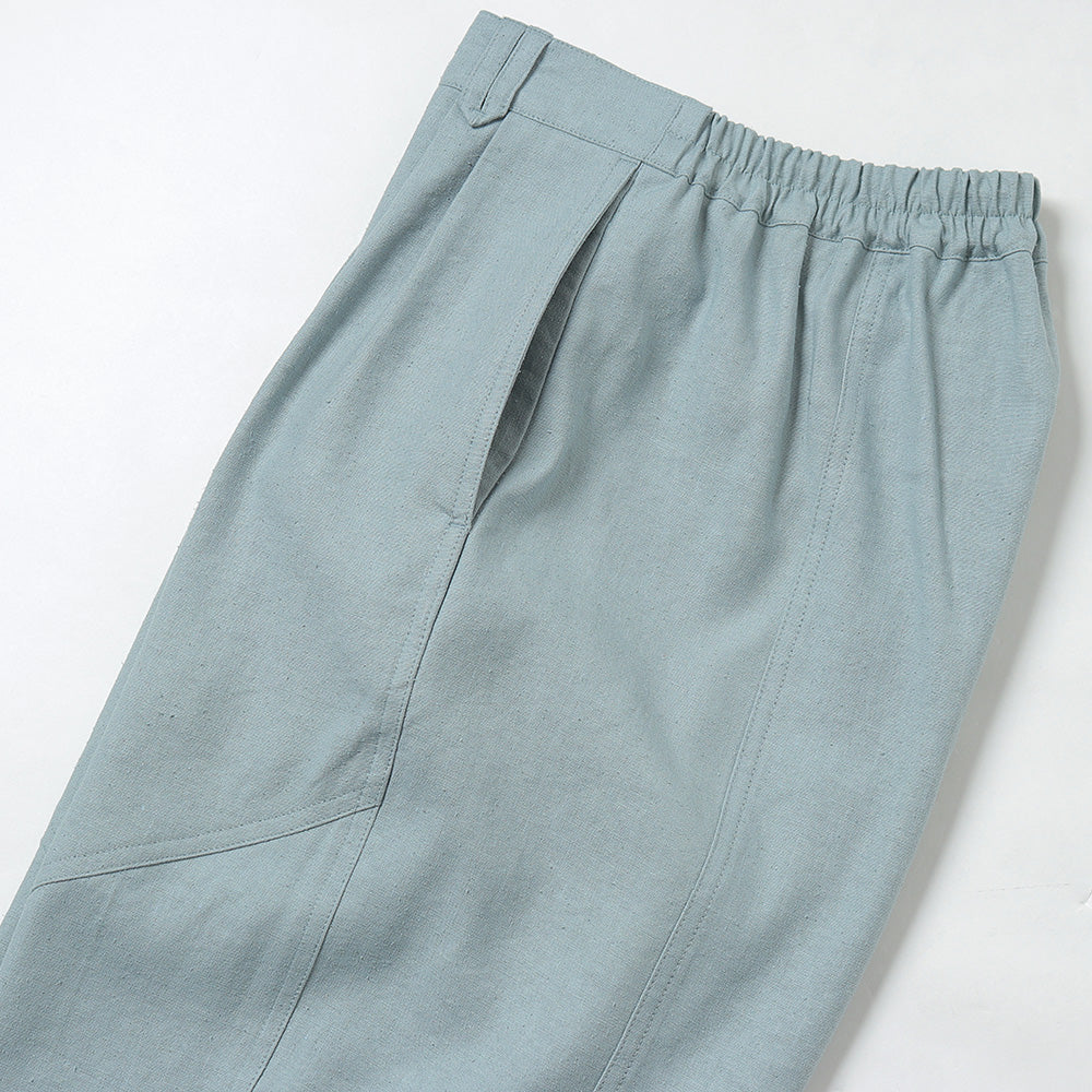 SILK NEP TAPERD PANTS