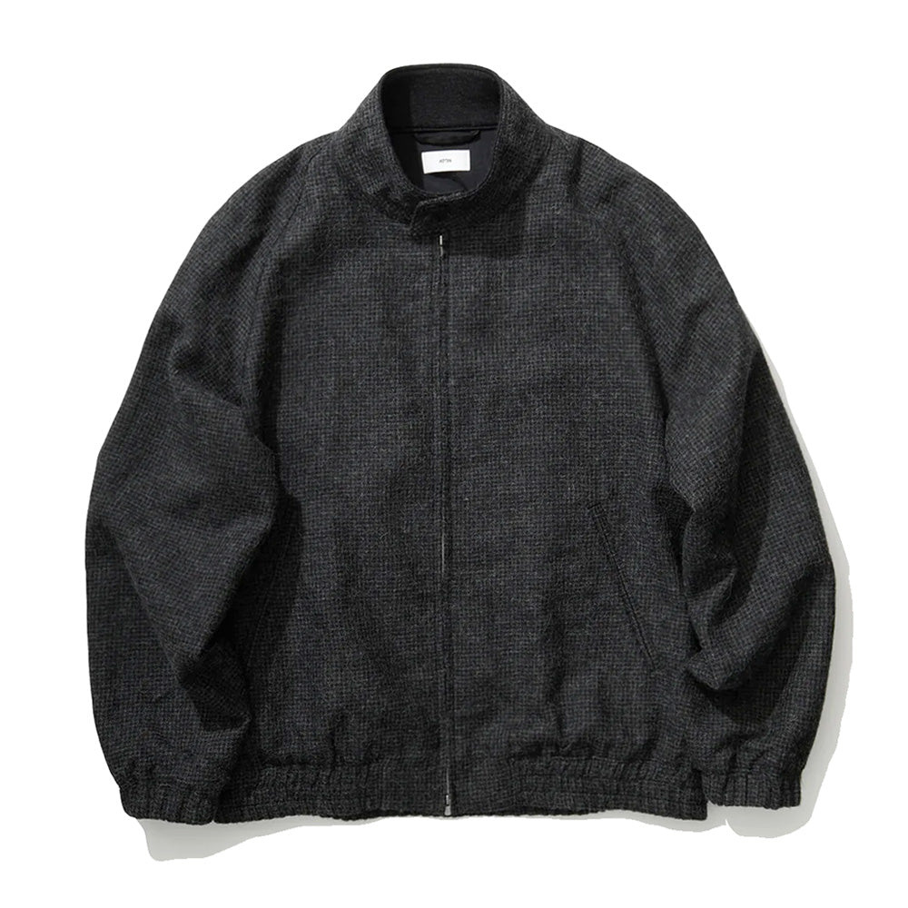ALPACA HOUND TOOTH HARRINGTON JACKET