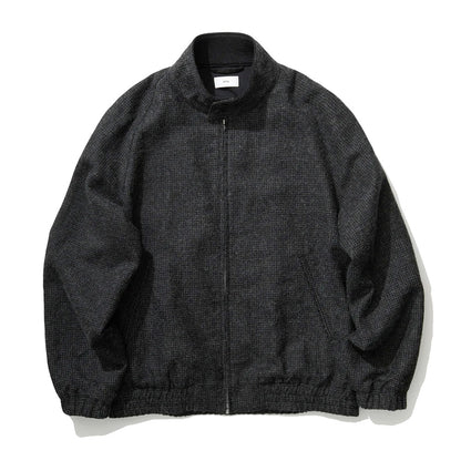 ALPACA HOUND TOOTH HARRINGTON JACKET