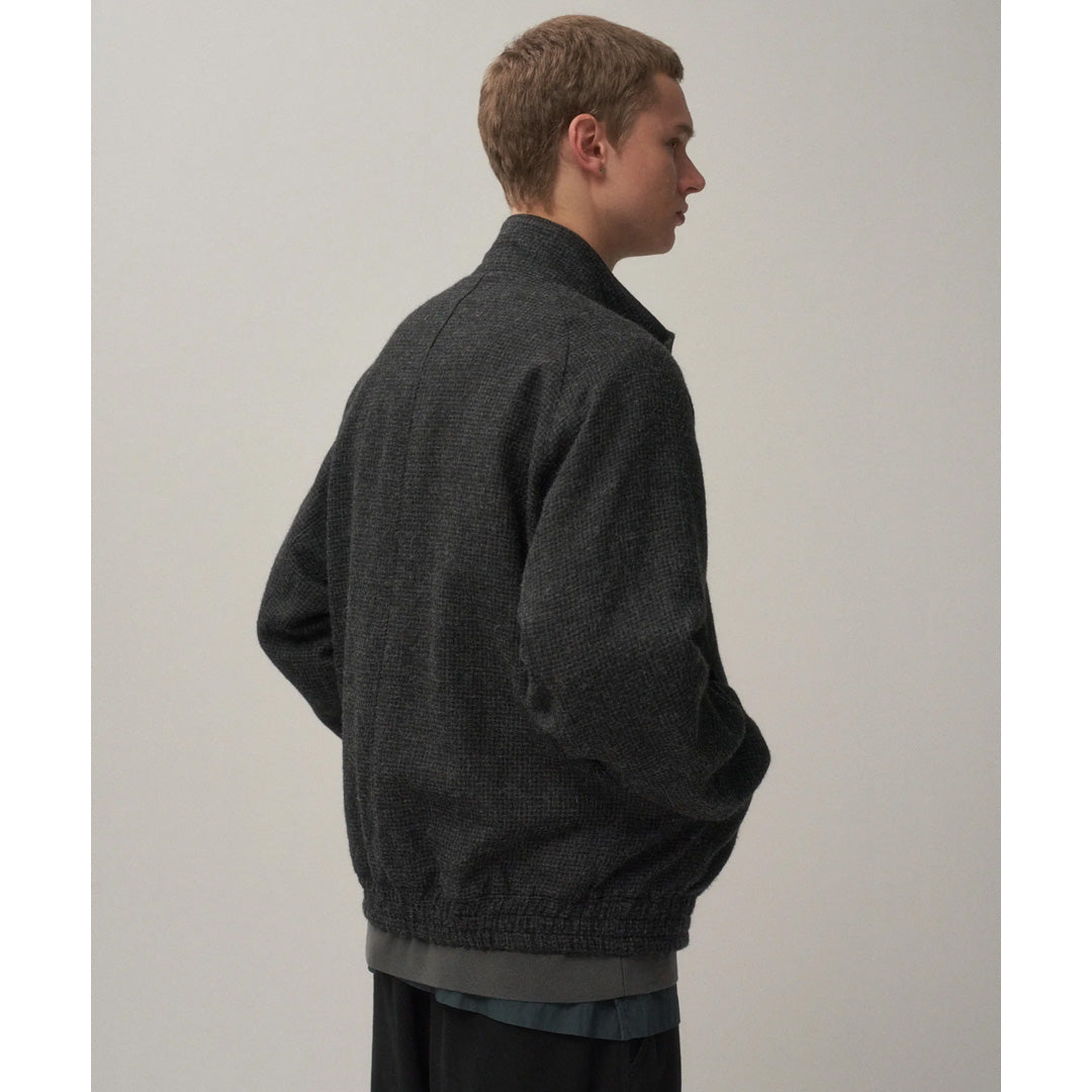 ALPACA HOUND TOOTH HARRINGTON JACKET