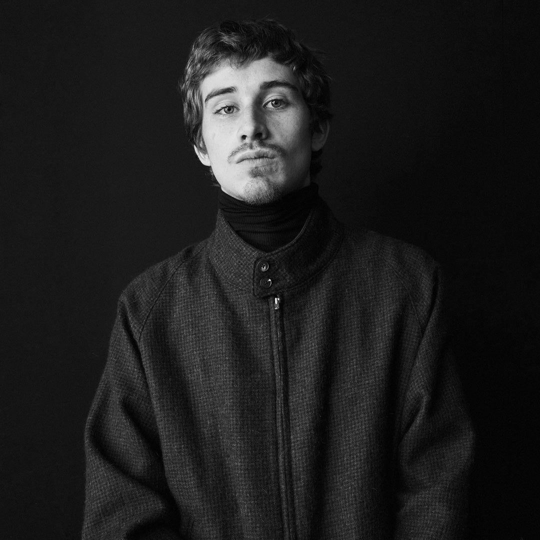ALPACA HOUND TOOTH HARRINGTON JACKET