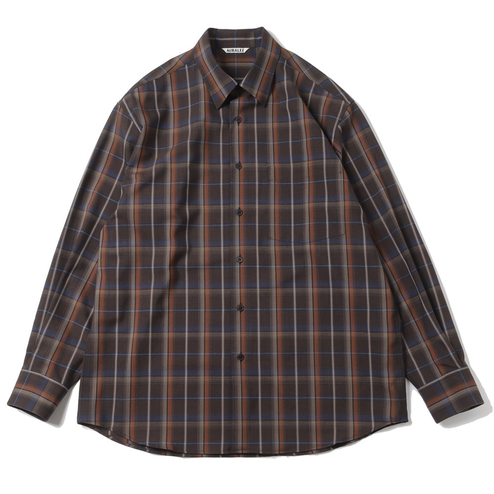 SUPER LIGHT WOOL CHECK SHIRT