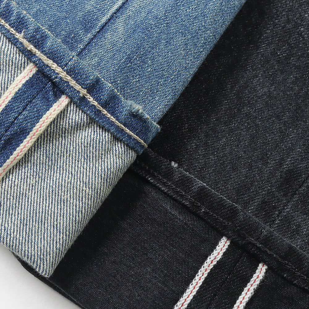 SELVEDGE FADED HEAVY DENIM WIDE PANTS