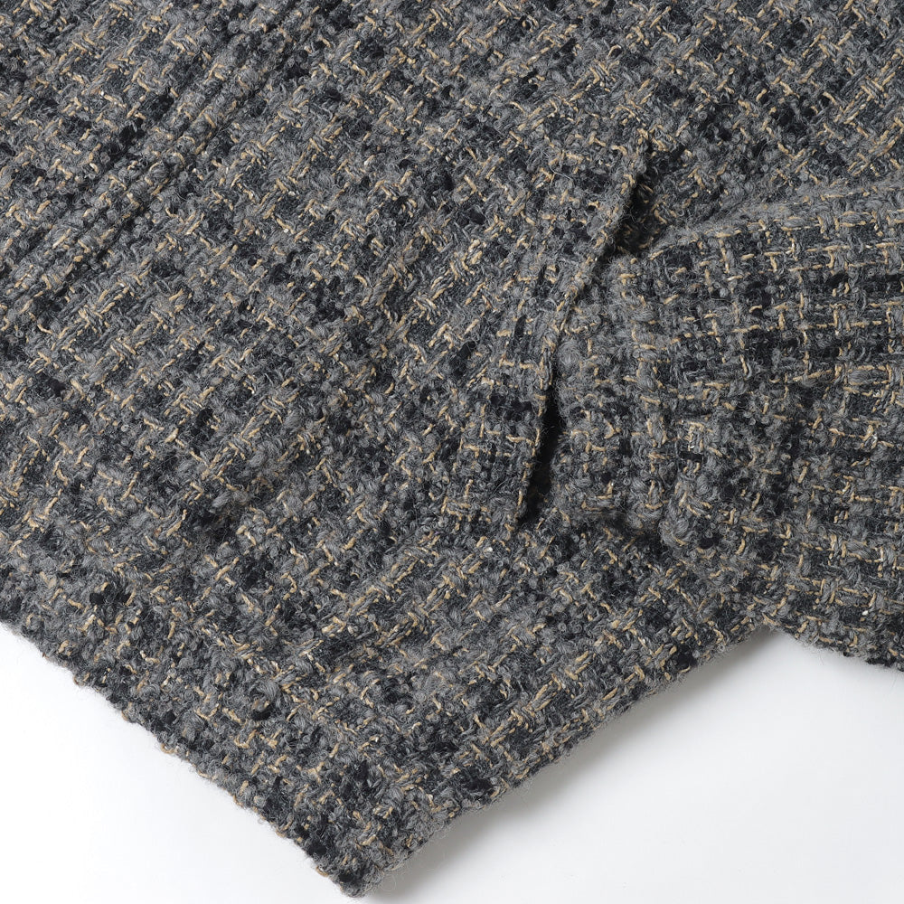 HOMESPUN TWEED ZIP BLOUSON