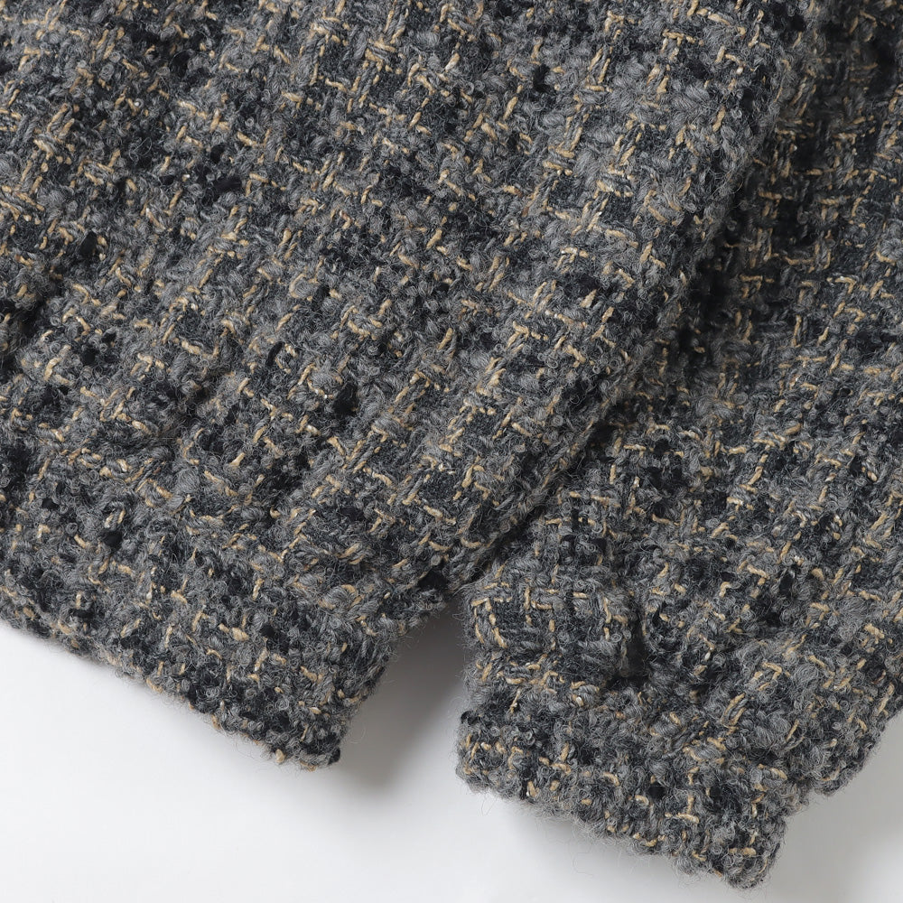 HOMESPUN TWEED ZIP BLOUSON