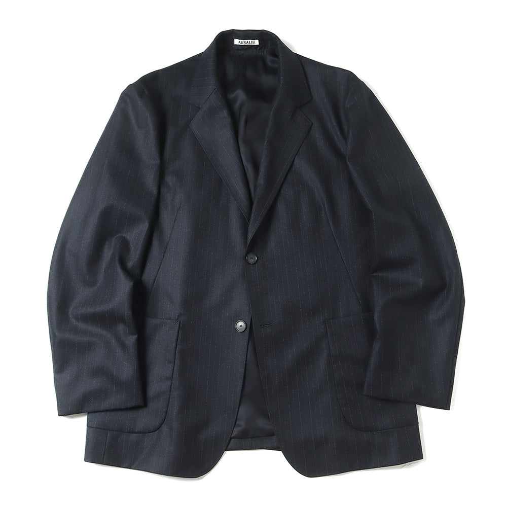 WOOL FULLING FLANNEL STRIPE JACKET