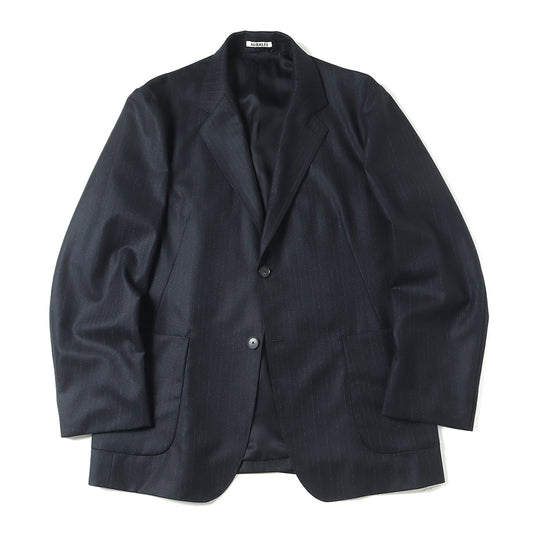 WOOL FULLING FLANNEL STRIPE JACKET