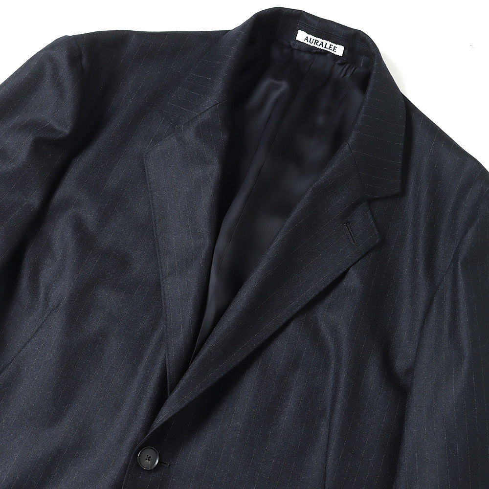 WOOL FULLING FLANNEL STRIPE JACKET