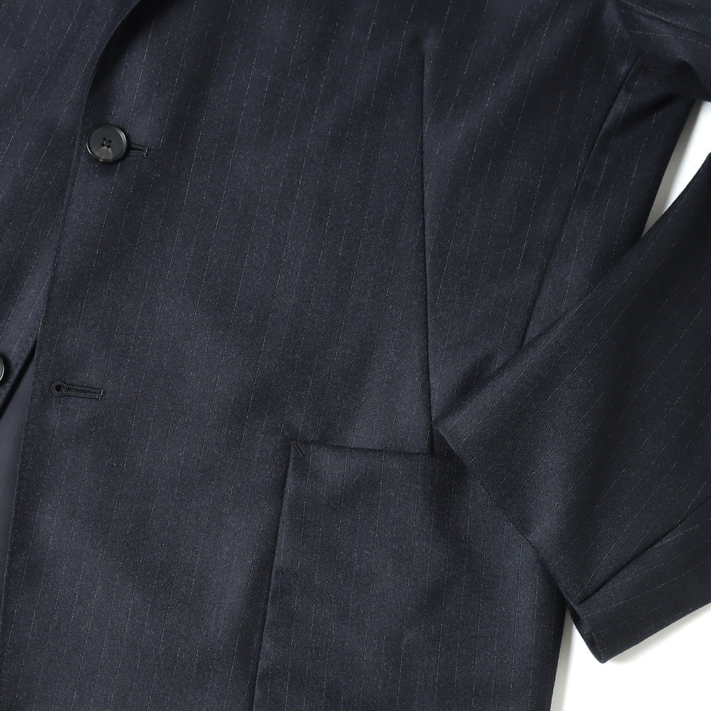 WOOL FULLING FLANNEL STRIPE JACKET