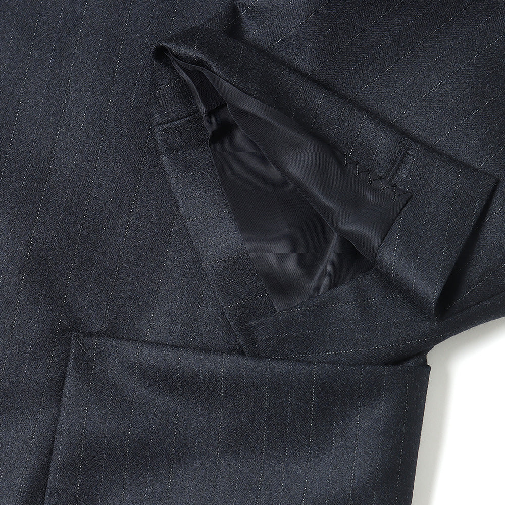 WOOL FULLING FLANNEL STRIPE JACKET