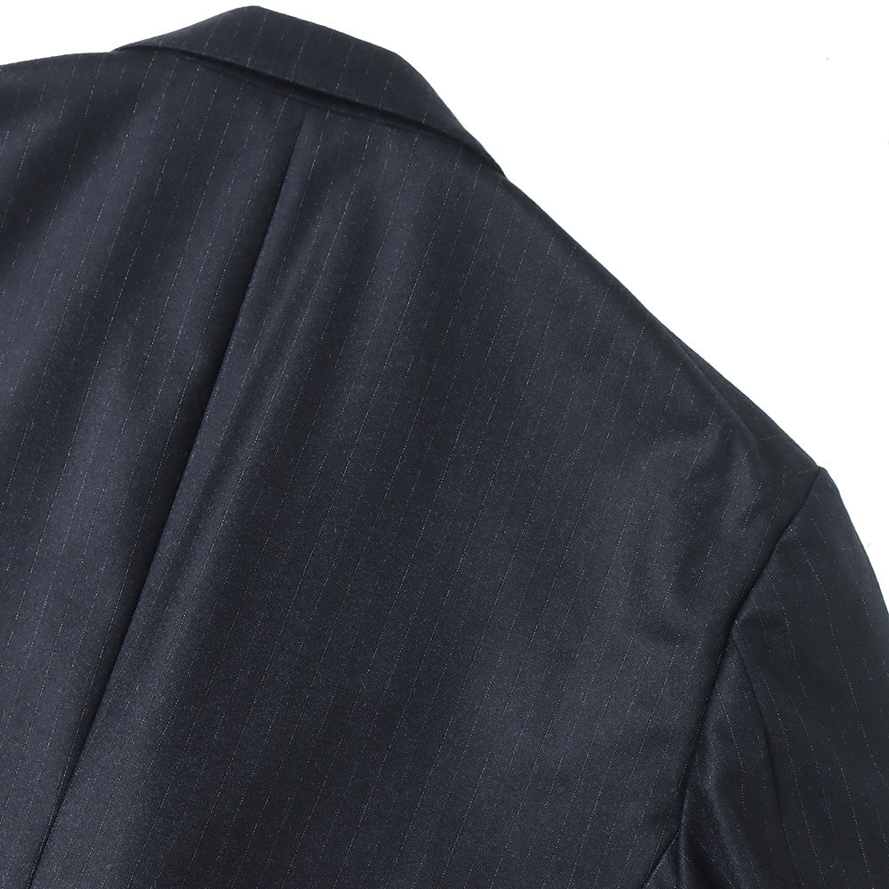 WOOL FULLING FLANNEL STRIPE JACKET