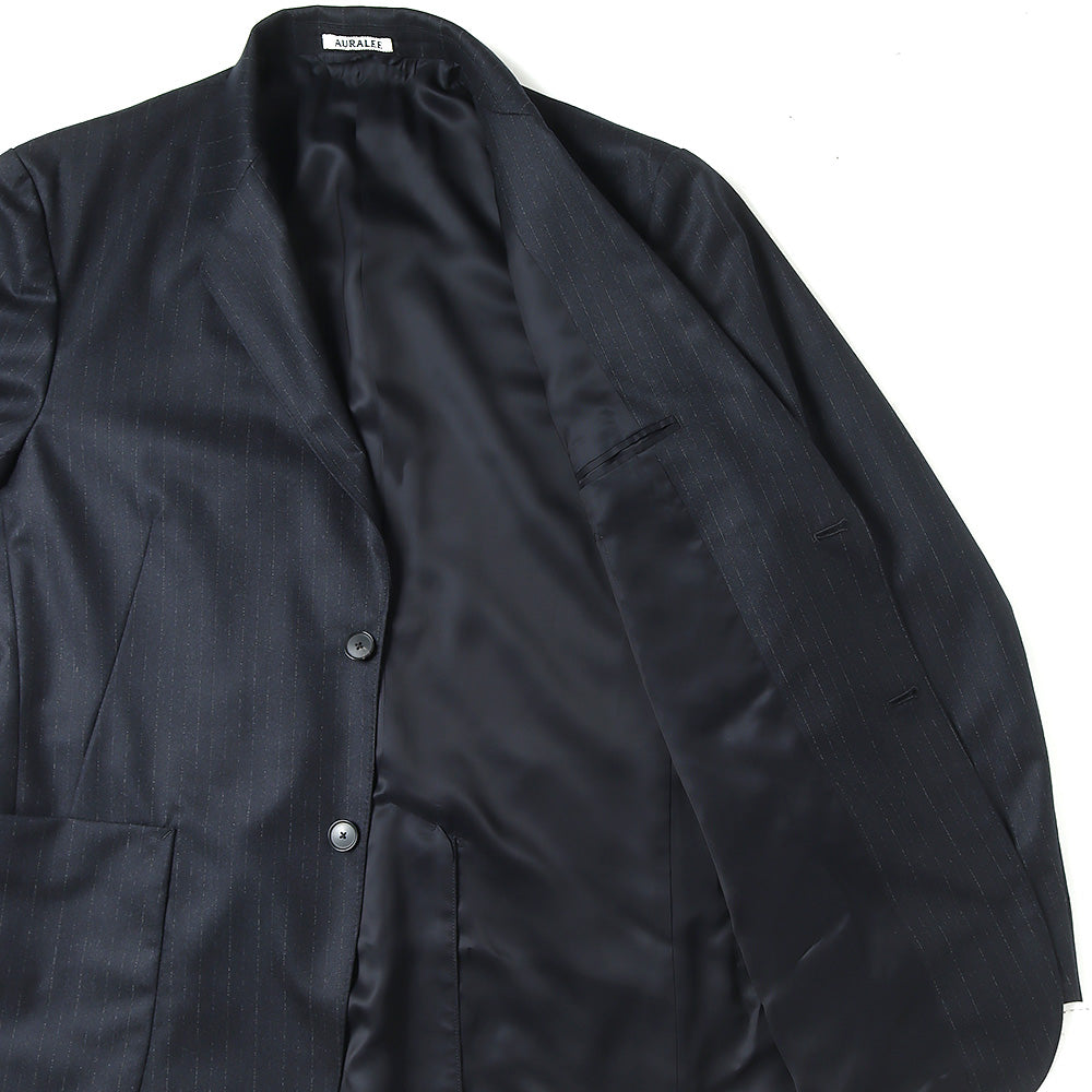 WOOL FULLING FLANNEL STRIPE JACKET