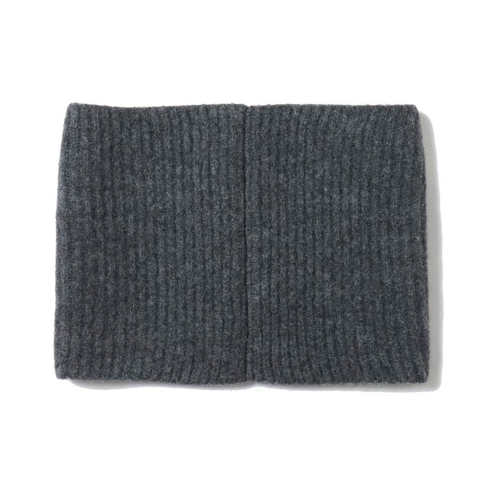 MILLED FRENCH MERINO RIB KNIT NECK WARMER