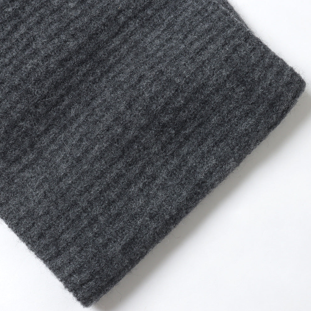 MILLED FRENCH MERINO RIB KNIT NECK WARMER