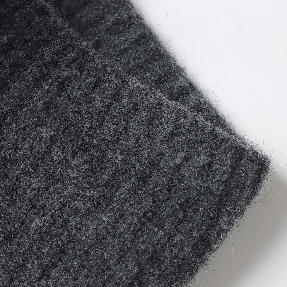 MILLED FRENCH MERINO RIB KNIT NECK WARMER